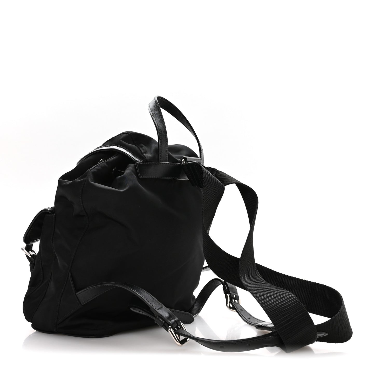 Tessuto Nylon Soft Calfskin Backpack Black