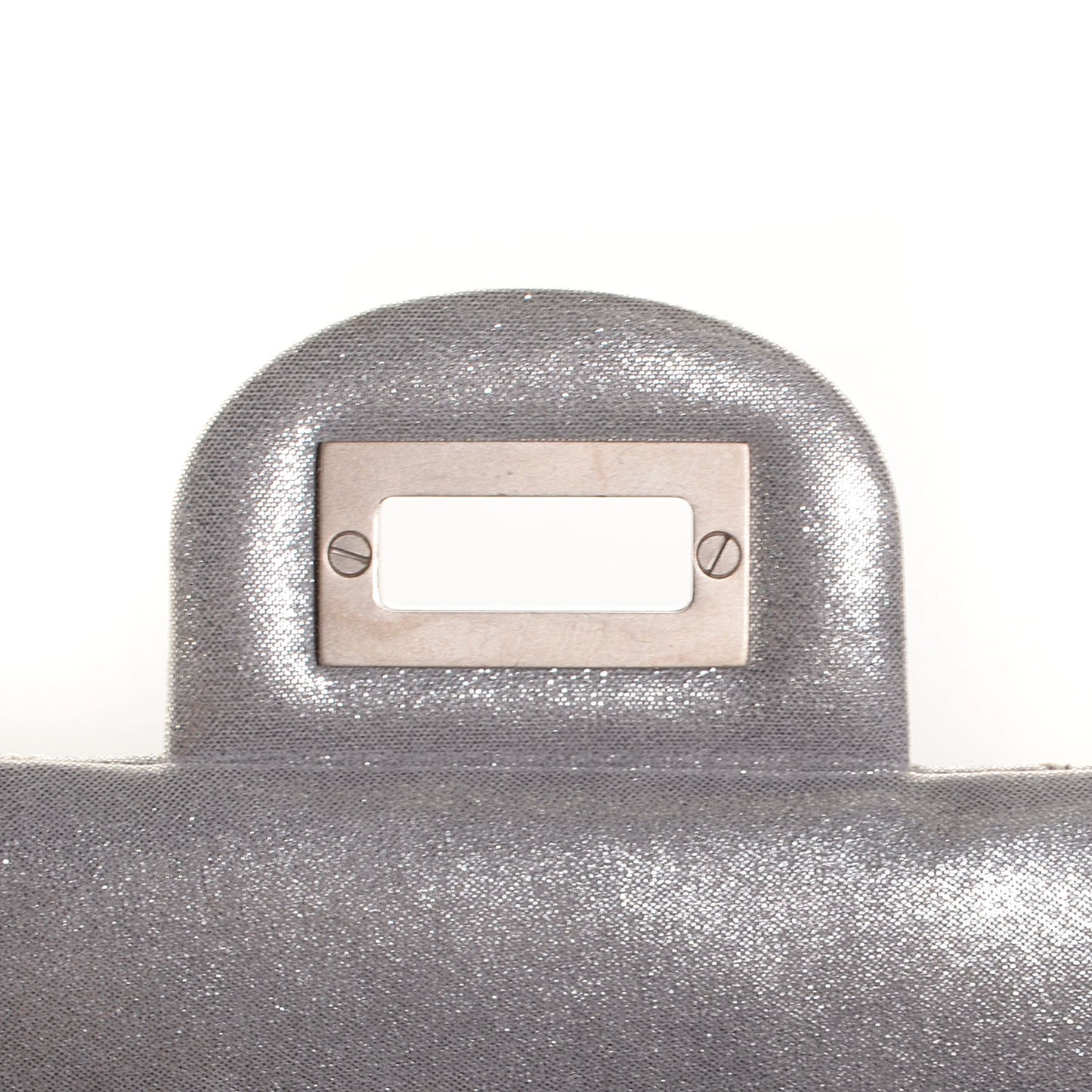 Iridescent Calfskin Quilted Small Roll Reissue Clutch Silver