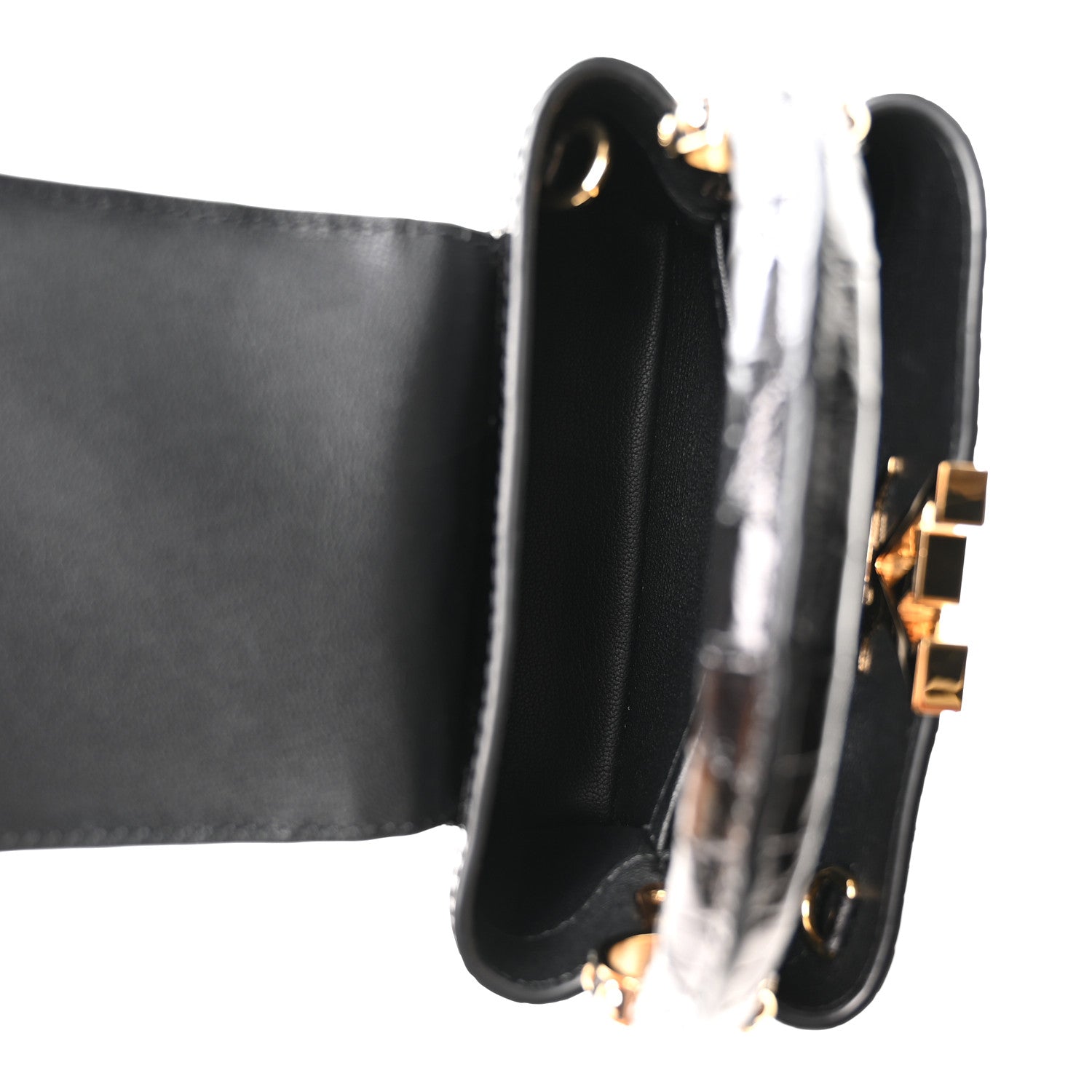 Louis Vuitton Crocodile Mini Capucines Black 6 of 11