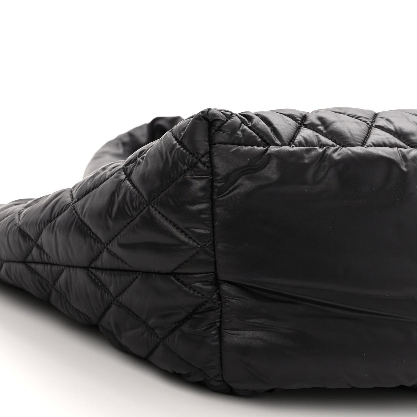 Nylon Quilted Small Coco Cocoon Tote Black