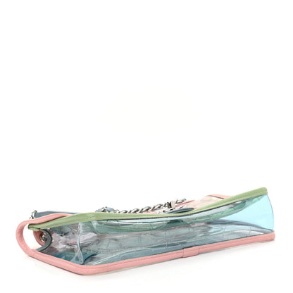 Chanel Lambskin PVC Quilted Medium Coco Splash Flap Blue Green 4 of 8