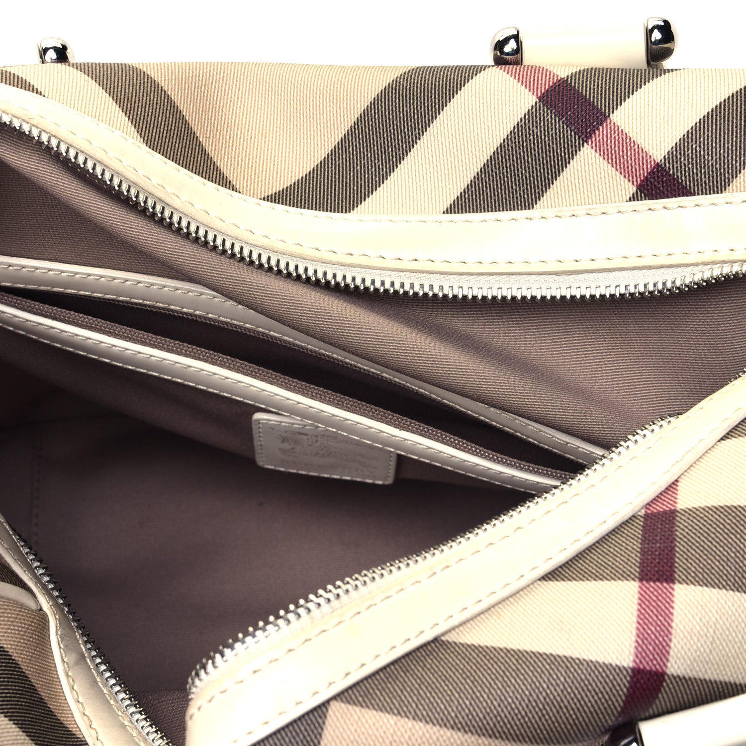 Burberry Nova Check Bowling Bag White 4 of 8