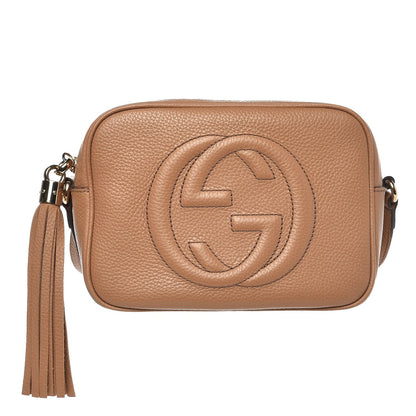 Gucci Pebbled Calfskin Small Soho Disco Bag Camelia 1 of 7