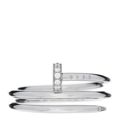 Cartier 18K White Gold Diamond Double Wrap Juste Un Clou Ring 60 9 1 of 8