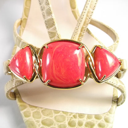 Christian Dior Leather Piedra Sandals 39 Beige 7 of 9