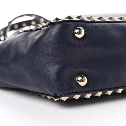 Valentino Garavani Vitello Mini Rockstud Tote Marine 11 of 14