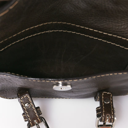 Chloe Shiny Tanned Calfskin Medium Edith Bag Brown 13 of 16