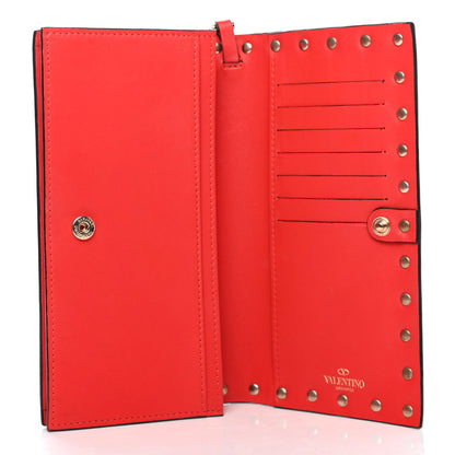 Valentino Garavani Vitello Rockstud Wristlet Wallet Deep Orange 4 of 4