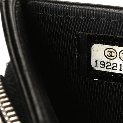 Chanel Patent Quilted Zip Pocket Wallet Black 10 of 11