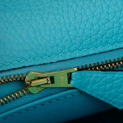 Hermes Togo Kelly Retourne 32 Bleu Atoll 12 of 25