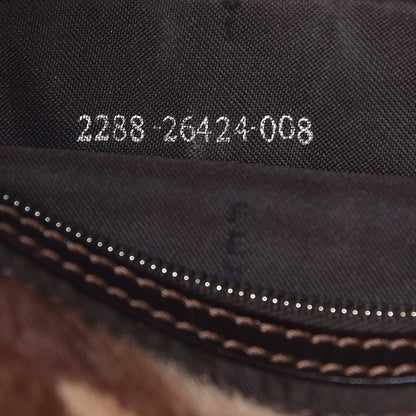 Fendi Calf Hair Zebra Print Baguette Brown 7 of 15
