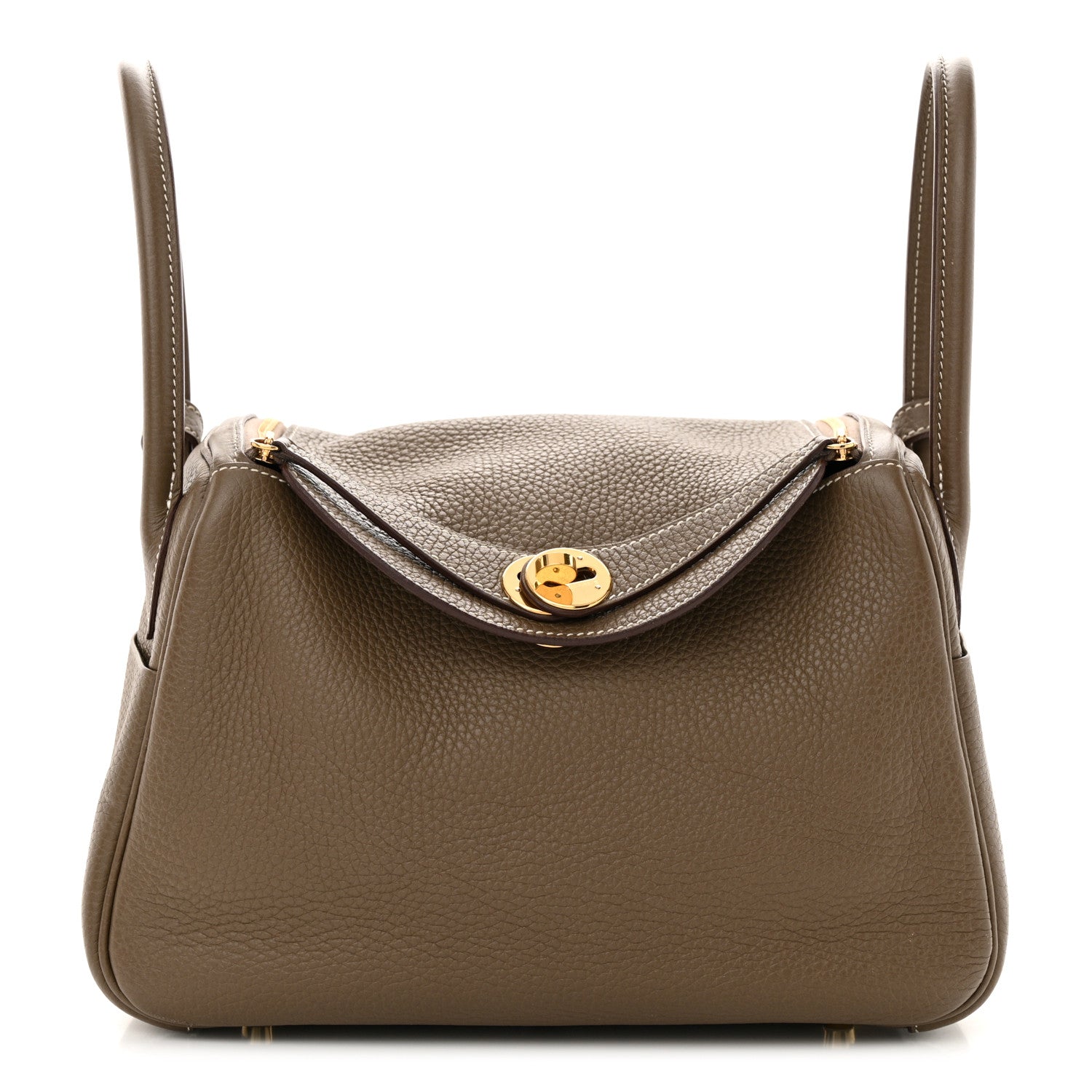 Hermes Taurillon Clemence Lindy 26 Etoupe 1 of 10