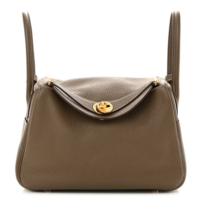 Hermes Taurillon Clemence Lindy 26 Etoupe 1 of 10