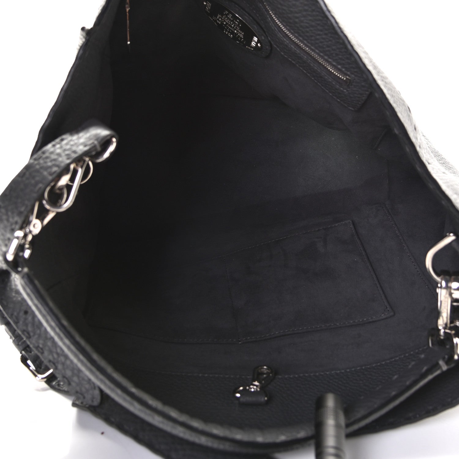 Fendi Cuoio Romano Selleria Large Anna Bucket Bag Asfalto 4 of 5