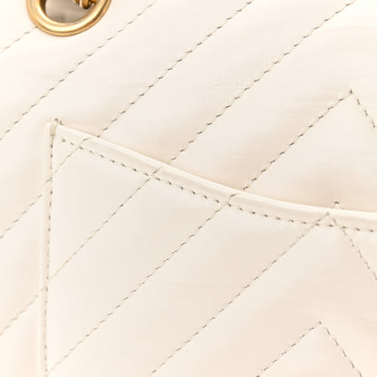 Chanel Aged Calfskin Chevron Quilted 2.55 Reissue Mini Flap White 14 of 15
