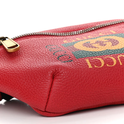 Gucci Grained Calfskin Small Logo Belt Bag Hibiscus Red 9 of 10