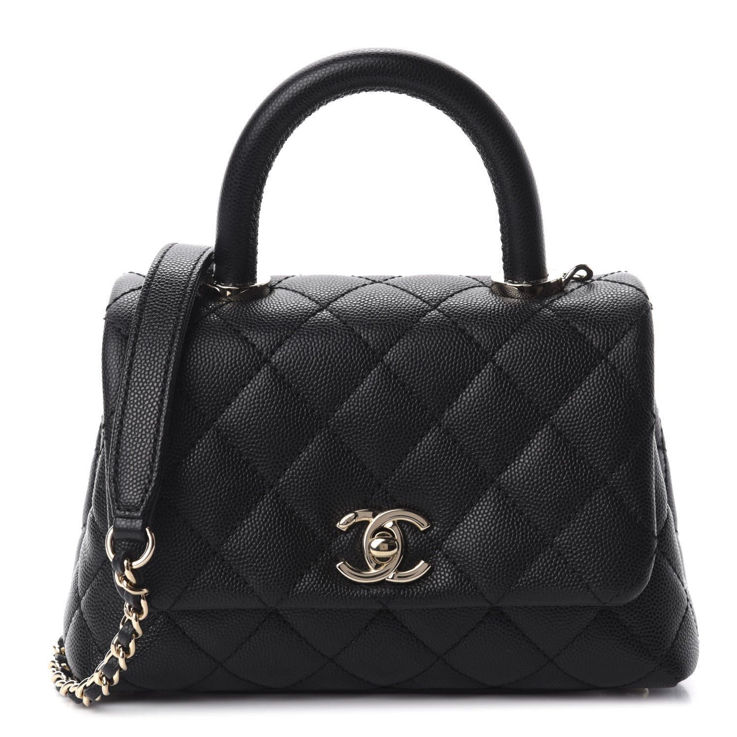 Chanel Caviar Quilted Extra Mini Coco Handle Flap Black 1 of 11