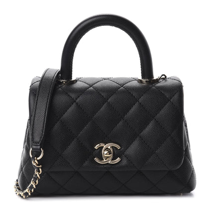 Chanel Caviar Quilted Extra Mini Coco Handle Flap Black 1 of 11