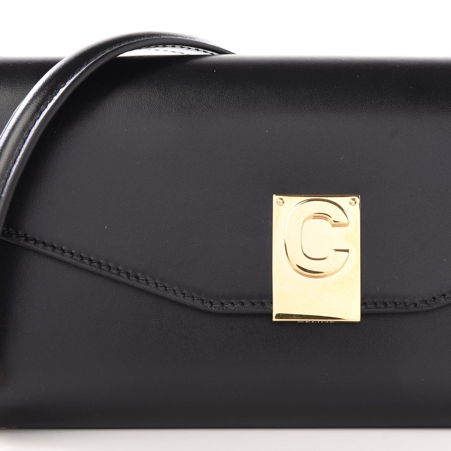 Calfskin C Wallet On Chain Bag Black