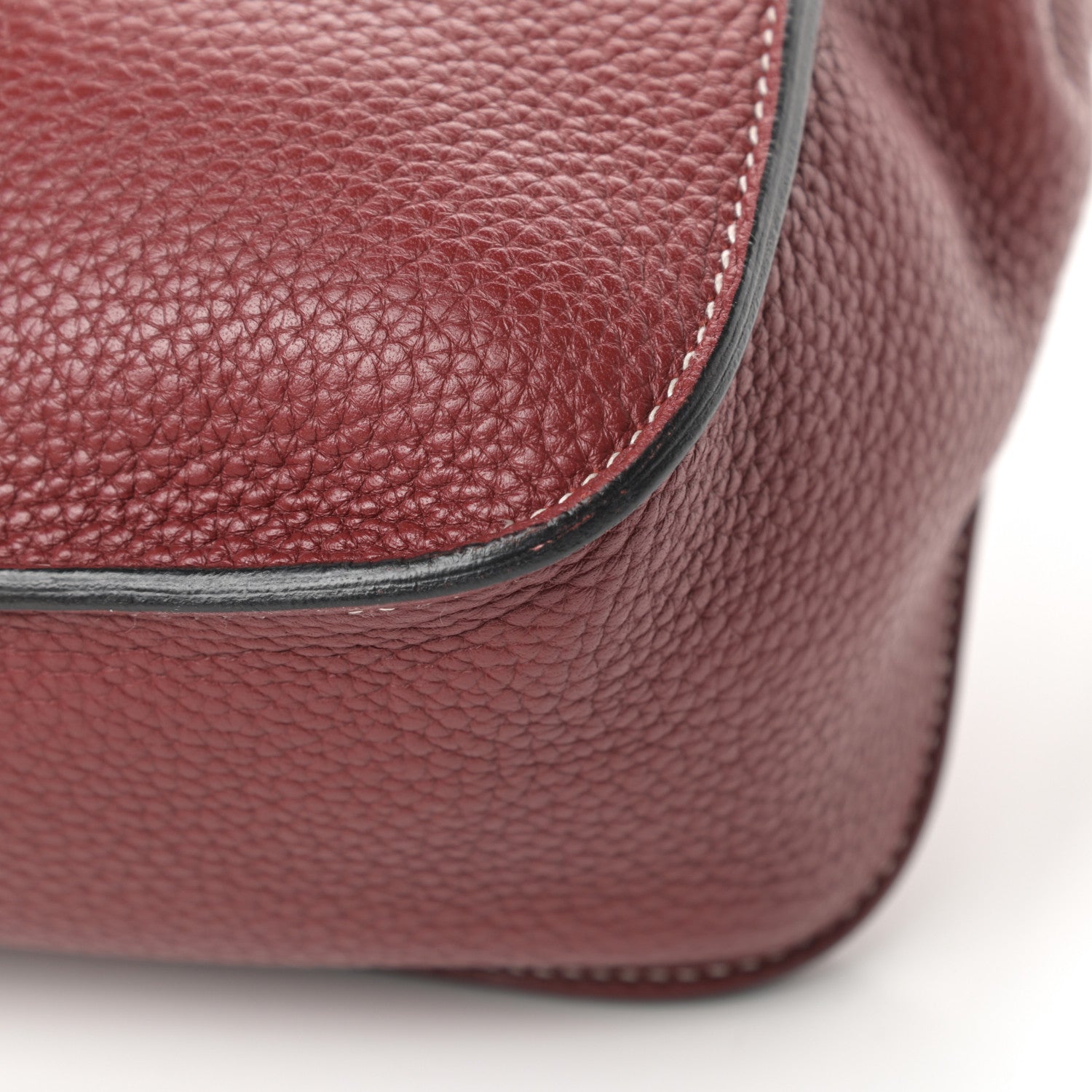 Hermes Taurillon Clemence Halzan 31 GM Rouge Grenat 13 of 14
