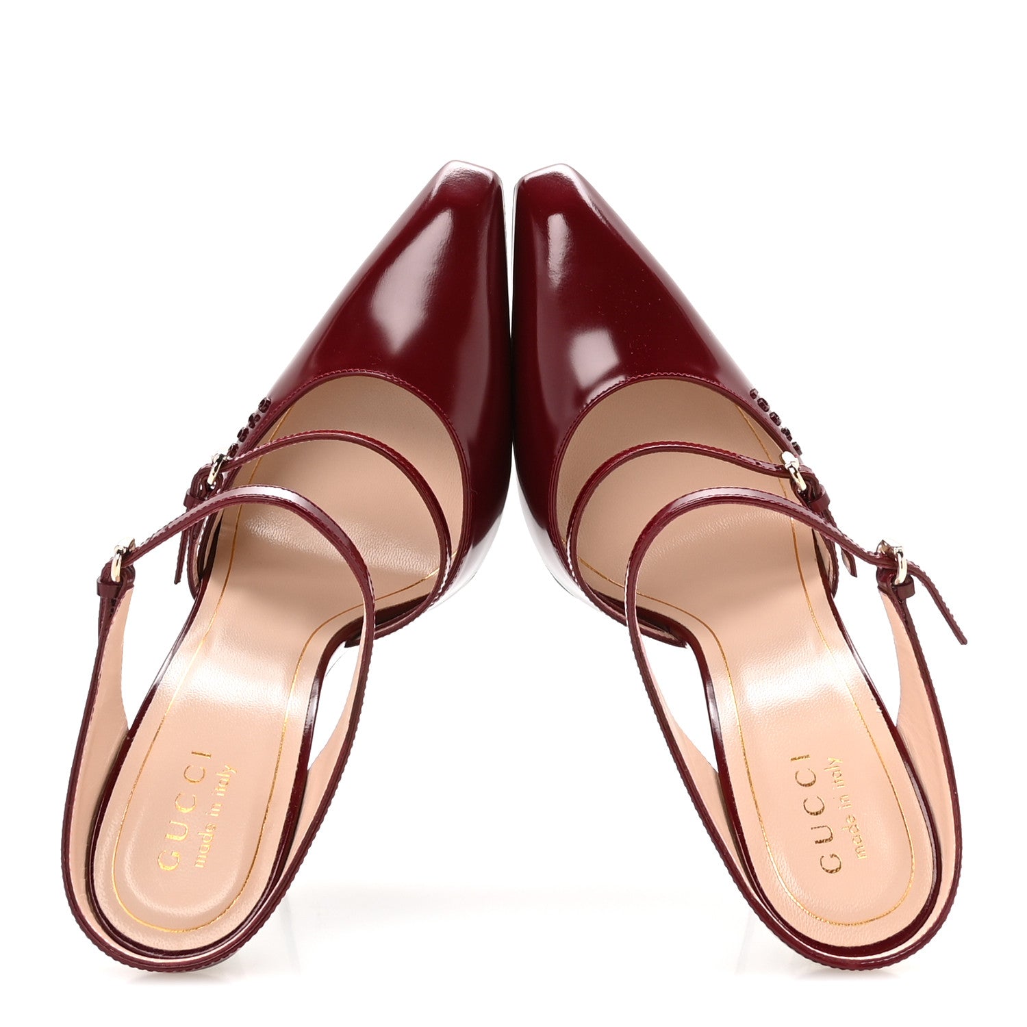 Gucci Regent Calfskin Wedge Mules 39 Rosso Ancora 2 of 9