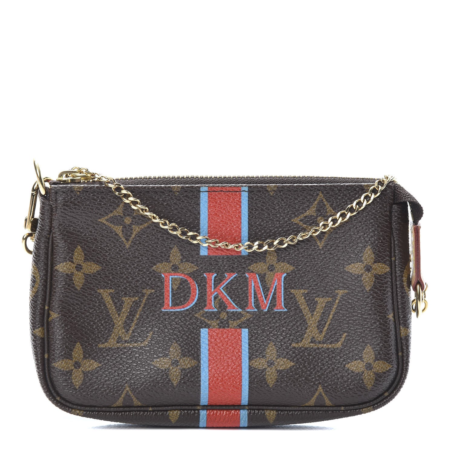 Louis Vuitton Monogram My LV Heritage Mini Pochette Accessories Blue Claire Rouge 1 of 9