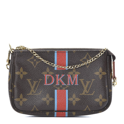 Louis Vuitton Monogram My LV Heritage Mini Pochette Accessories Blue Claire Rouge 1 of 9