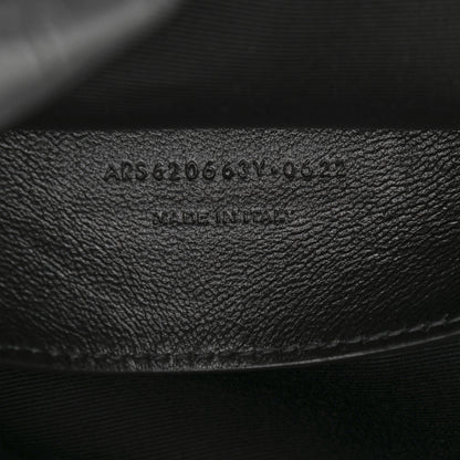 Saint Laurent Calfskin Crocodile Embossed Medium West Hollywood Monogram Fold-Over Grey 8 of 11