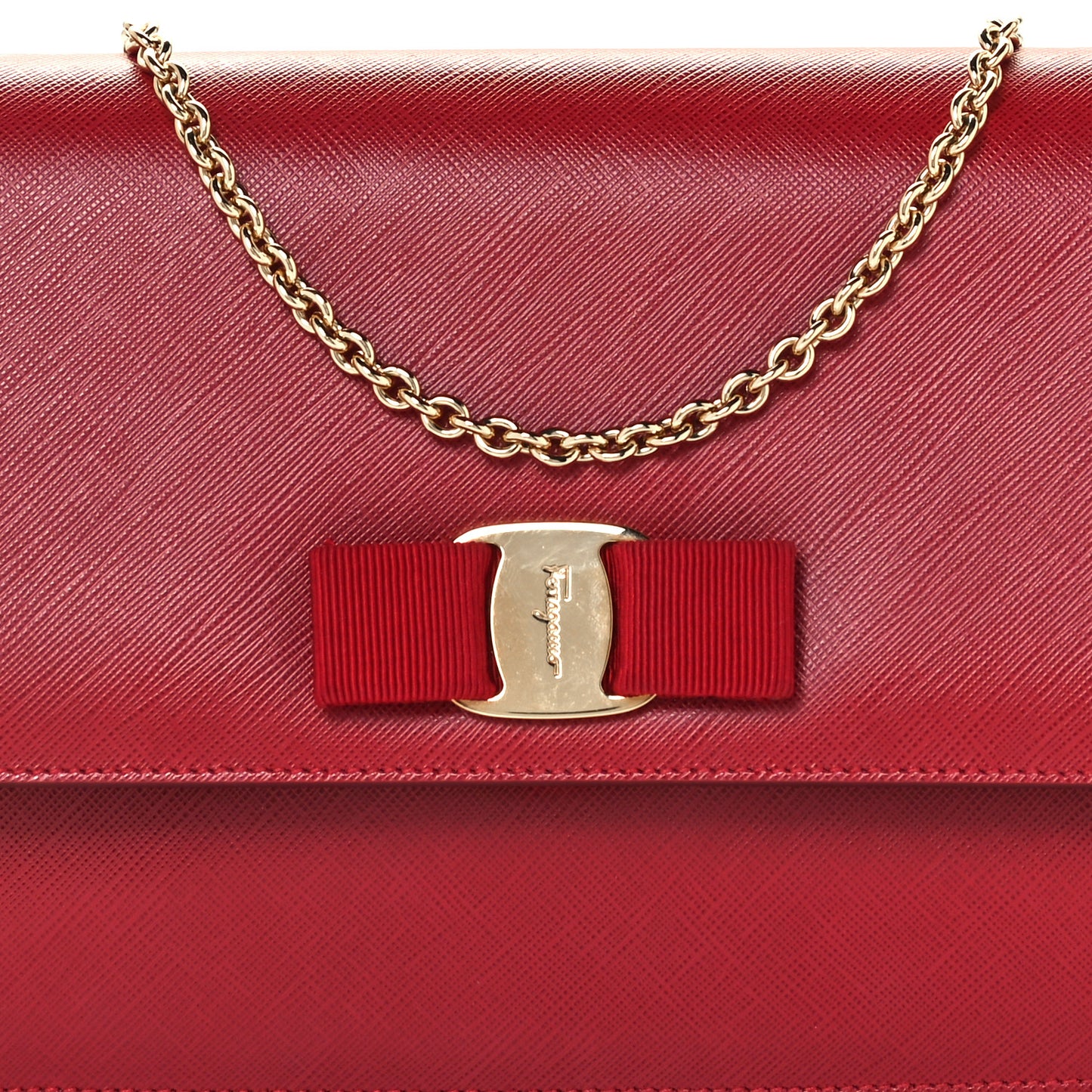 Printed Calfskin Ginny Shoulder Bag Red