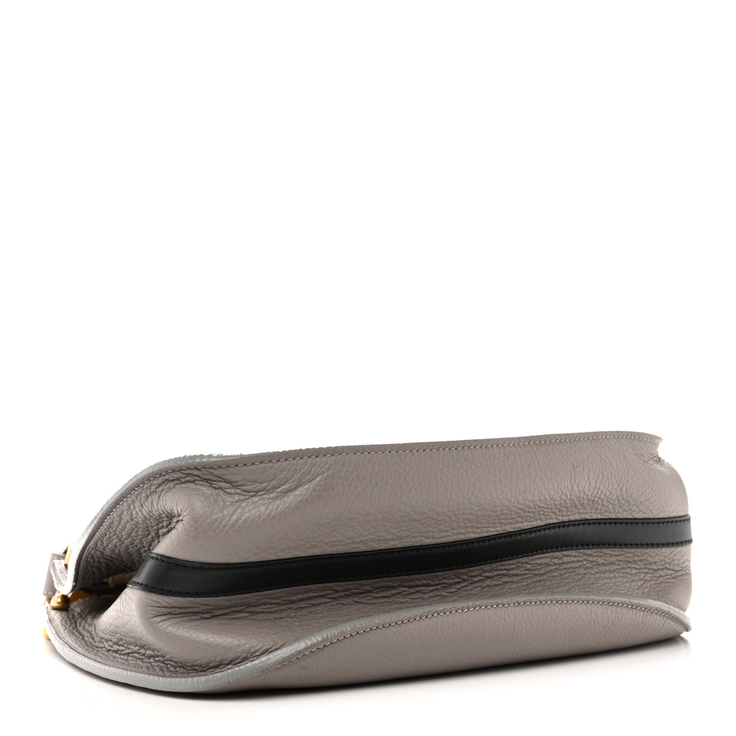Grained Calfskin Small Hayley Hobo Cashmere Grey