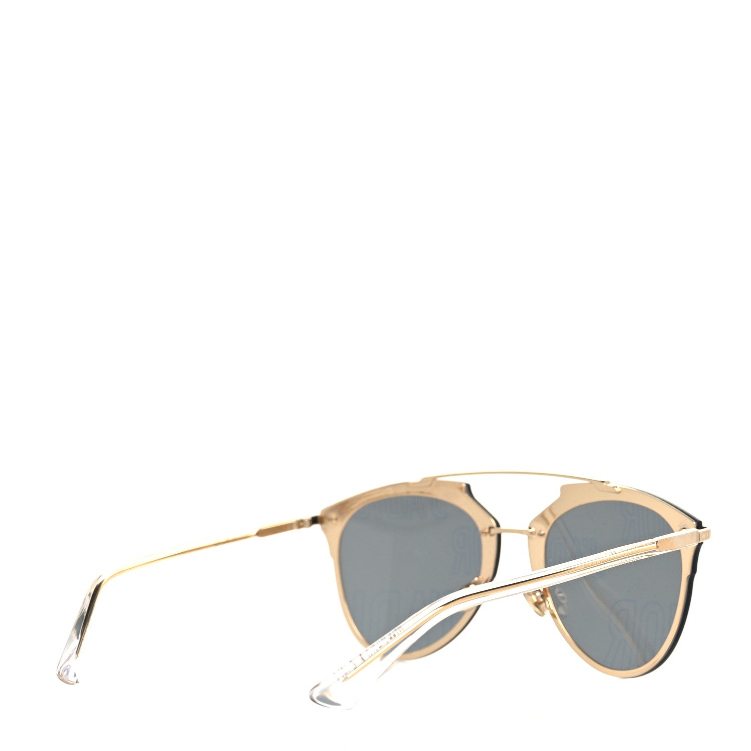 Christian Dior Reflected Prism Mirrored Sunglasses Black Gold 4 of 9