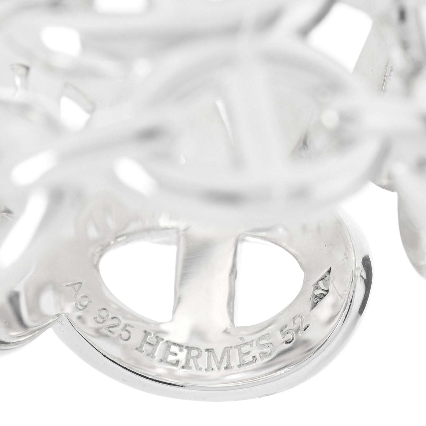 Sterling Silver GM Chaine d'Ancre Enchainee Band Ring 52 6