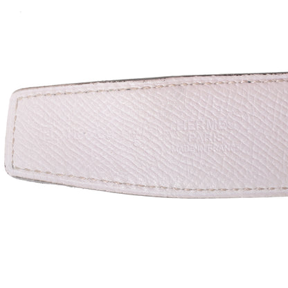 Hermes Epsom Swift Reversible 32mm Belt Strap 110 White Blue Jean 3 of 6