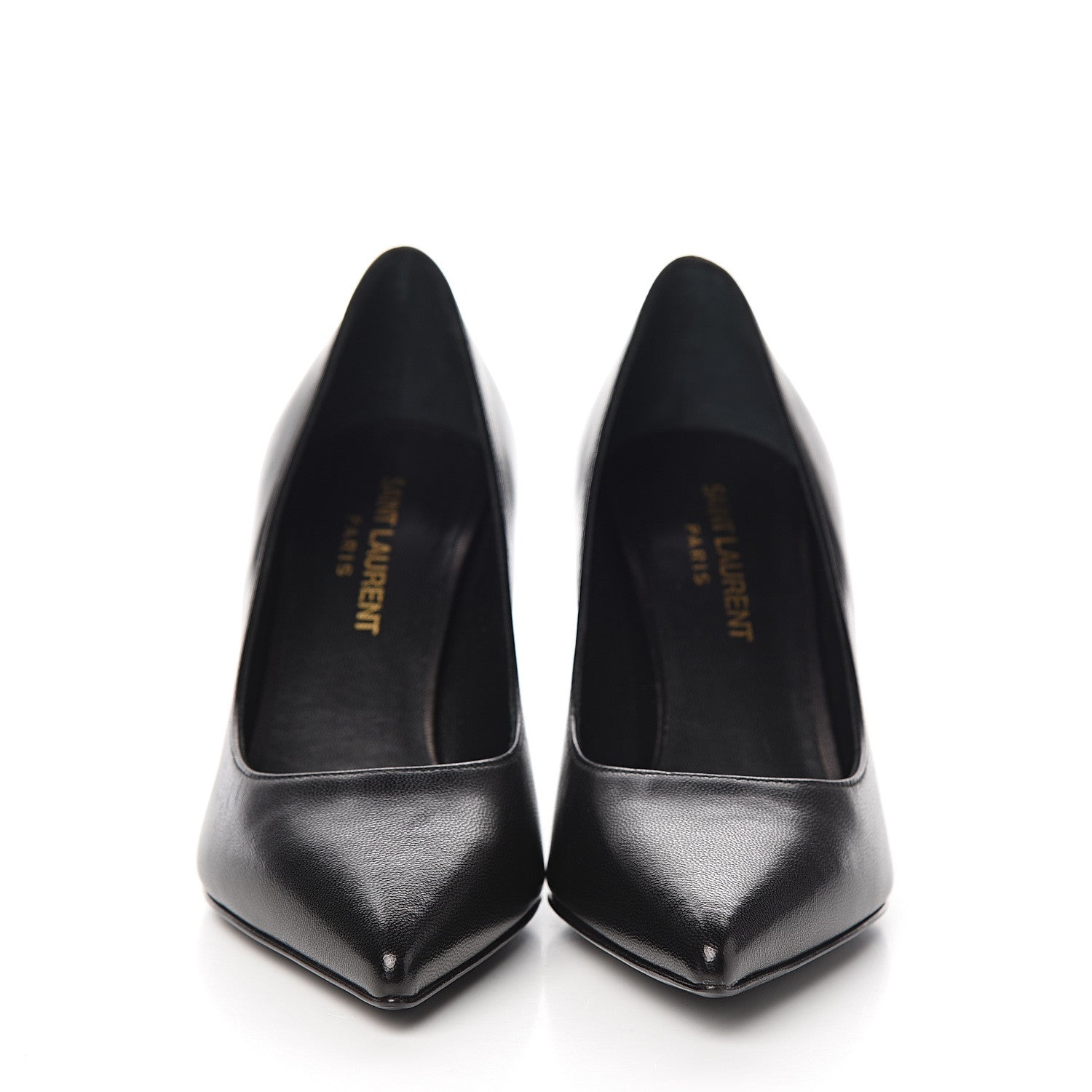 Saint Laurent Calfskin Classic Paris 80 Skinny Pumps 35 Black 2 of 9