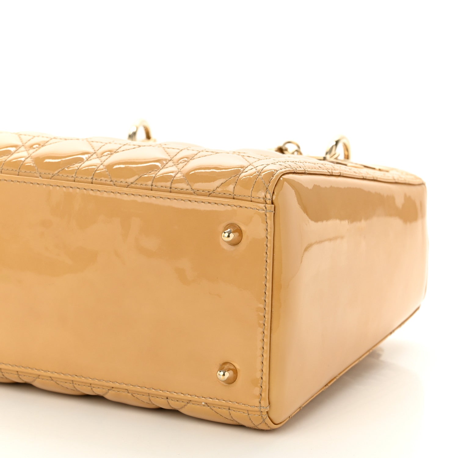 Christian Dior Patent Cannage Medium Lady Dior Beige 10 of 10
