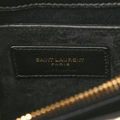 Saint Laurent Metallic Calfskin Y Quilted Small Loulou Monogram Chain Satchel Platino 6 of 10