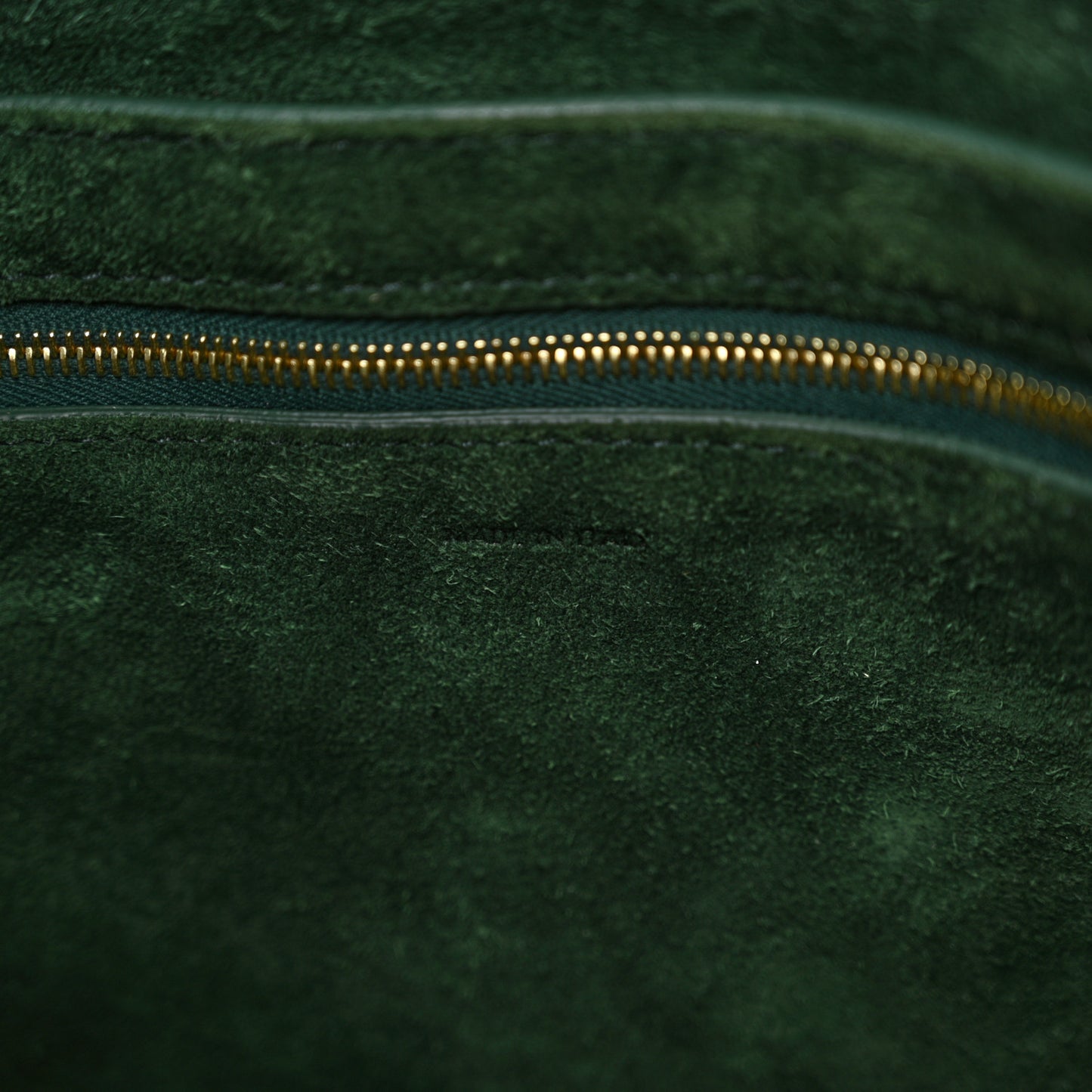 Soft Grained Calfskin Sangle Bucket Bag Green