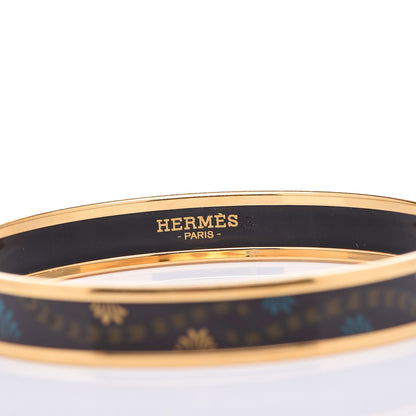 Hermes Enamel Printed Narrow Les Leopards Bracelet 70 Clair Obscur 5 of 5