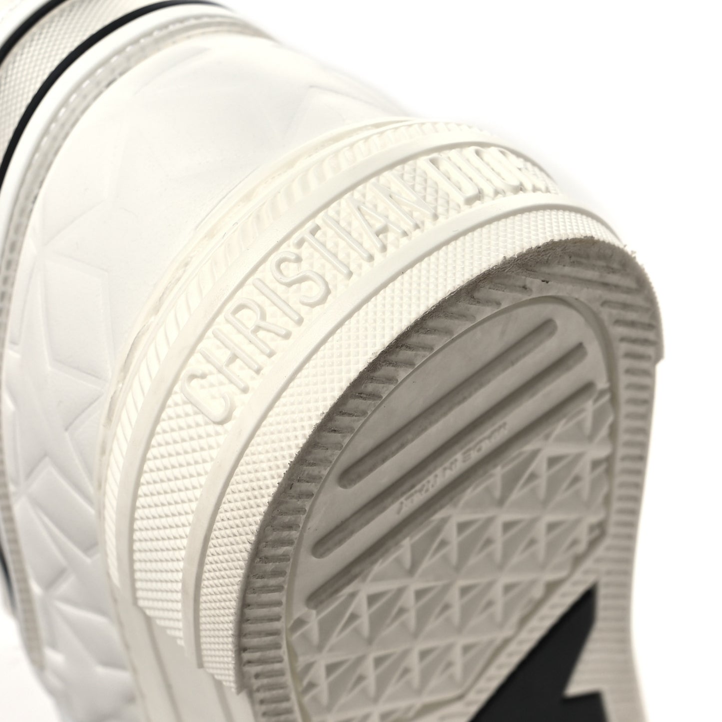 Calfskin Walk'n' Dior Star High Top Sneakers 42 White