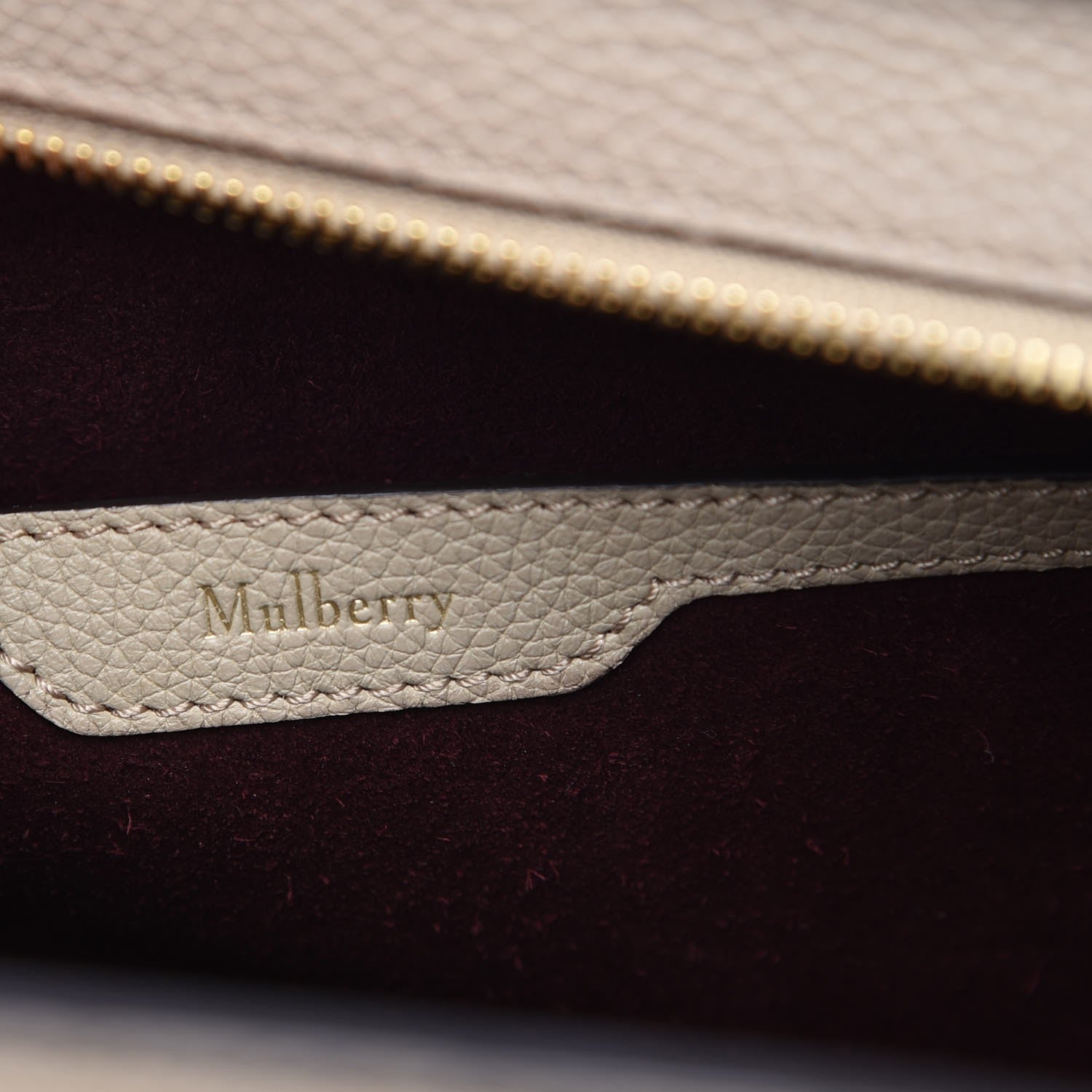 Mulberry Classic Grain Small Bayswater Zip Tote Dune 6 of 6