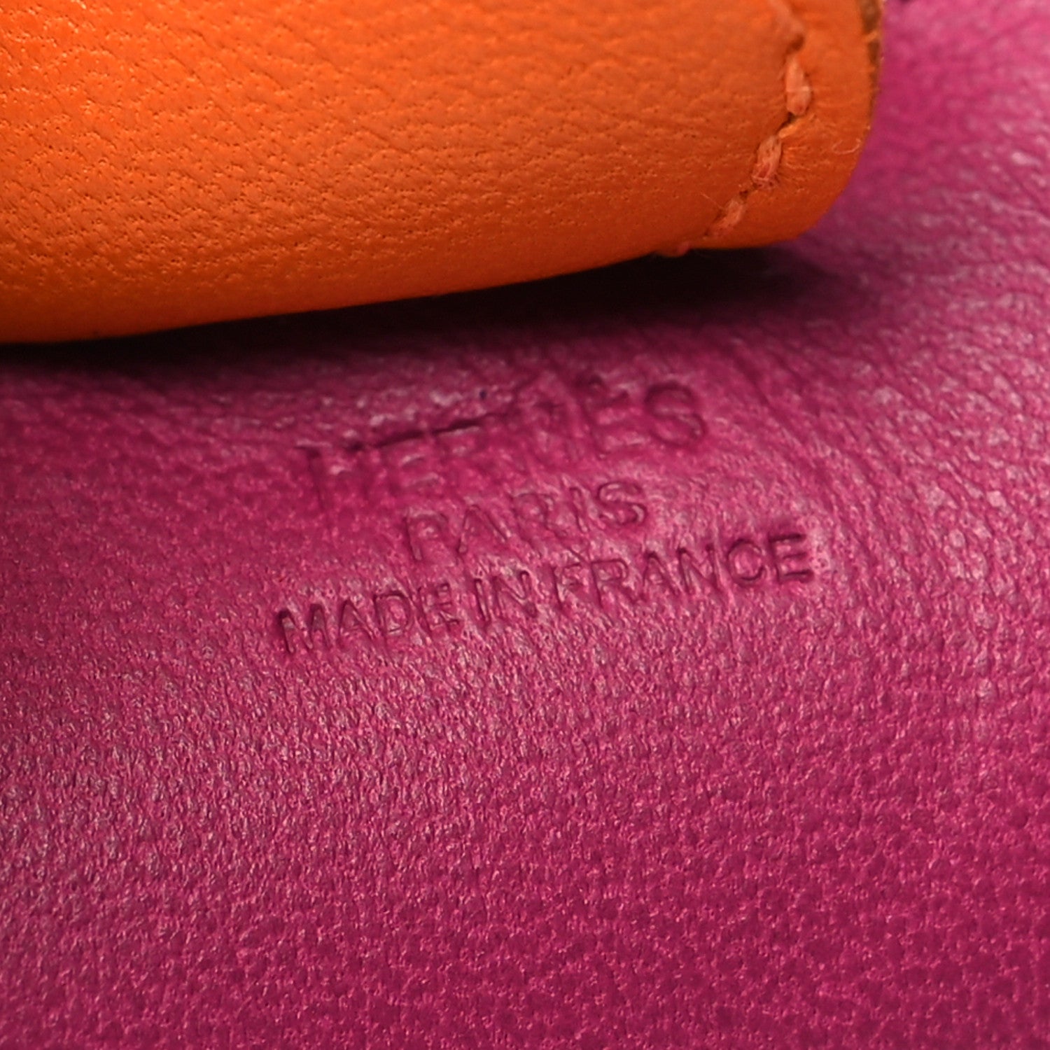 Hermes Milo Lambskin Grigri Rodeo Horse Bag Charm PM Tosca Bleu Izmir Orange 3 of 4