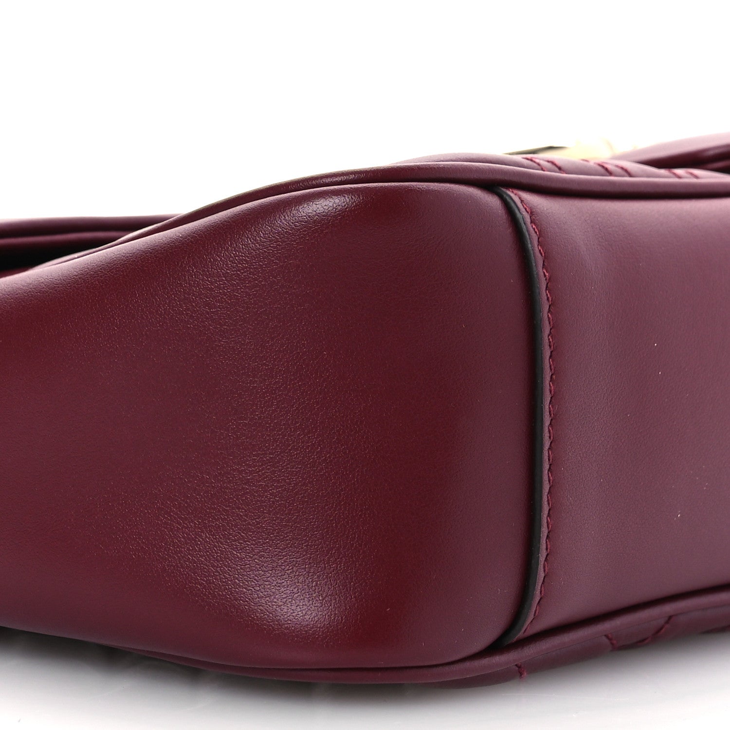 Gucci Calfskin Matelasse Small GG Marmont Shoulder Bag Rosso Ancora Red 10 of 11