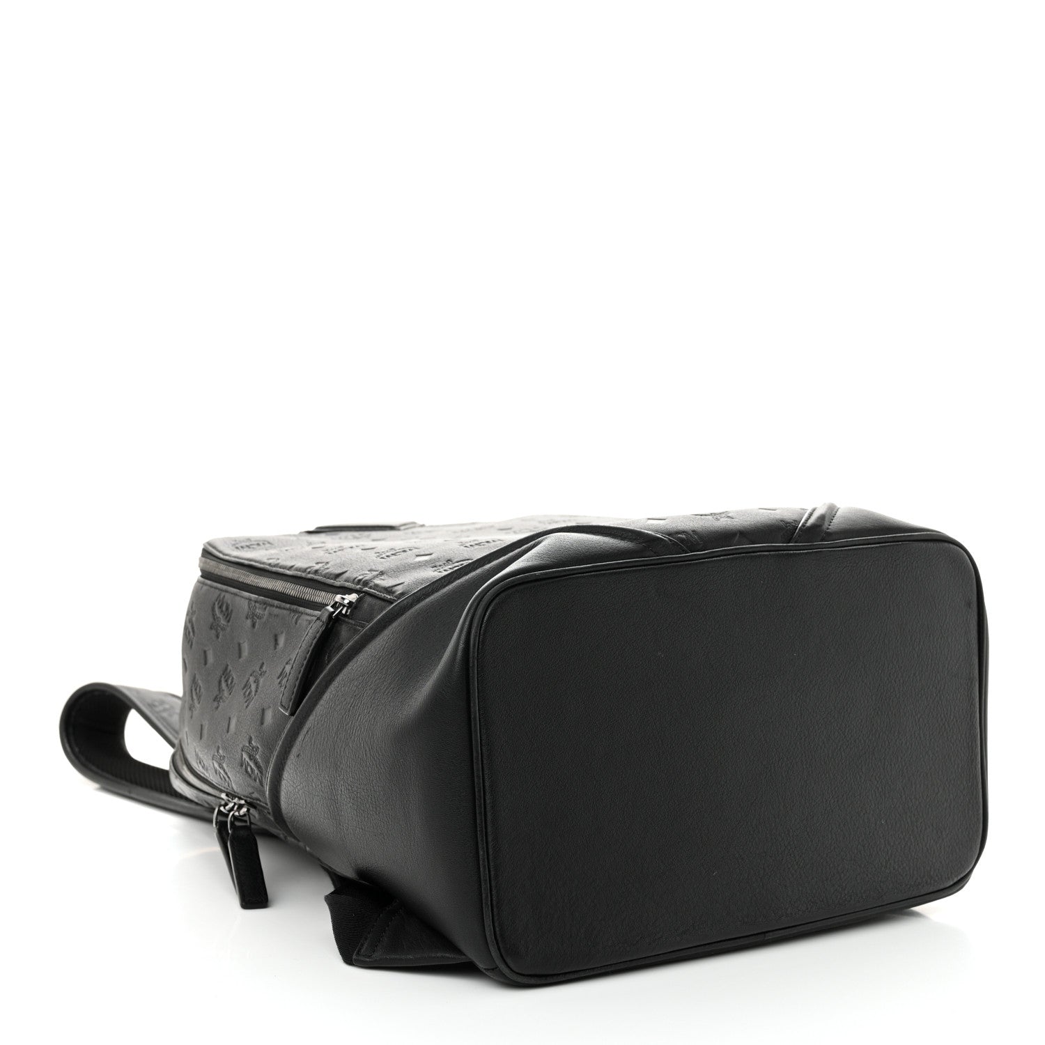 MCM Calfskin Ottomar Monogram Duke Backpack Black 4 of 12