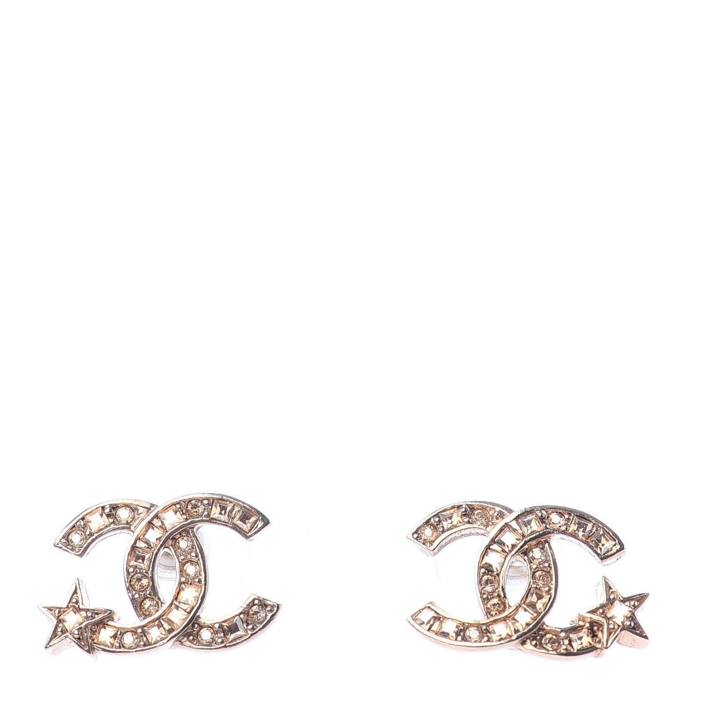 Crystal CC Starfall Earrings Gold