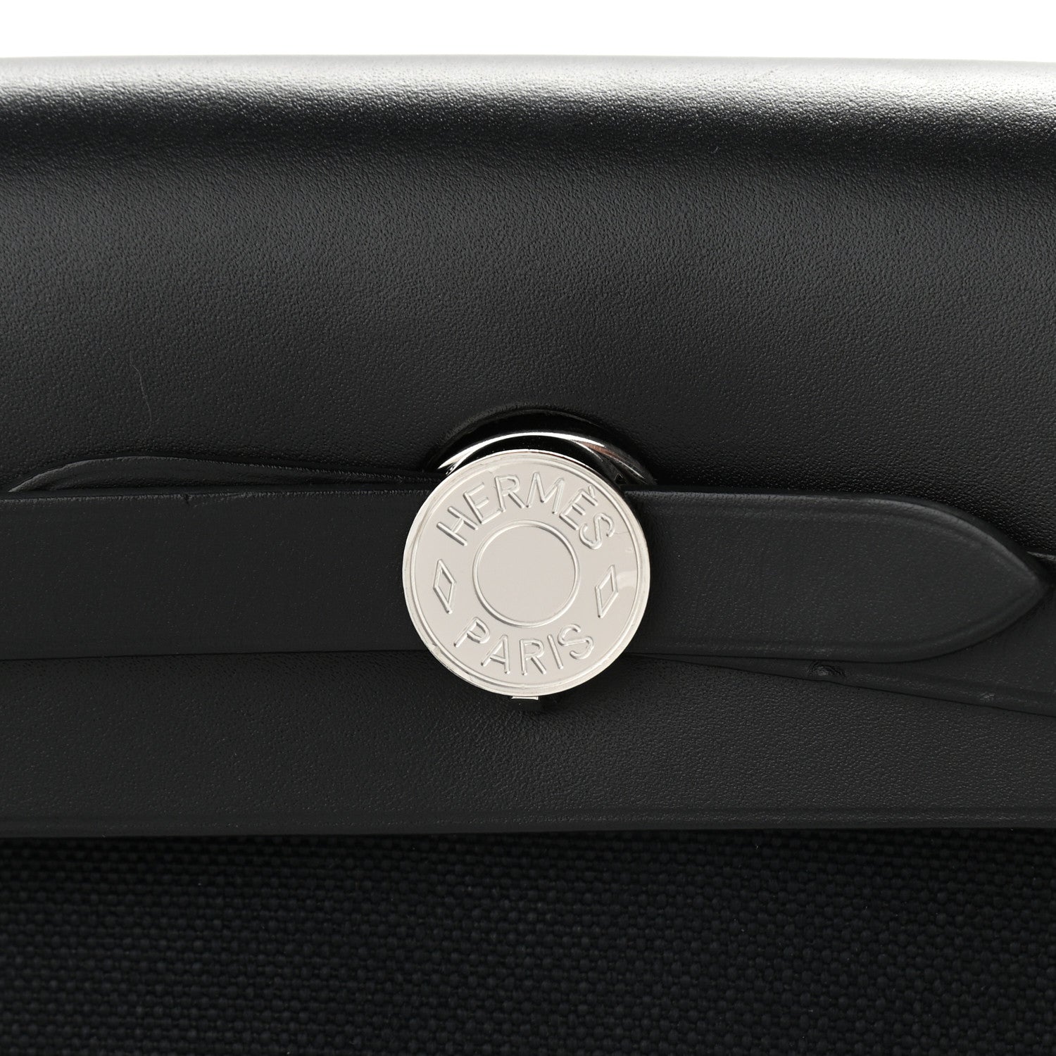 Hermes Military Toile Vache Hunter Herbag Zip PM 31 Black 9 of 15