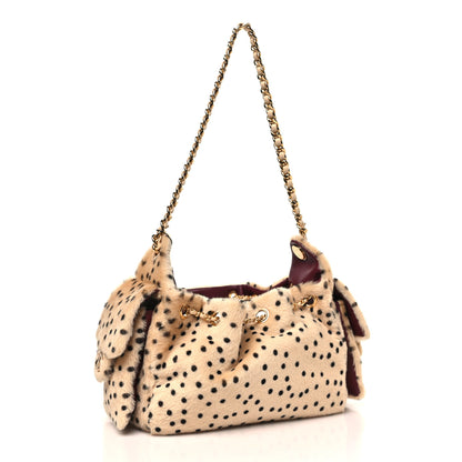 Chanel Pony Hair Mini Chanel 25 Handbag Beige Black 2 of 10