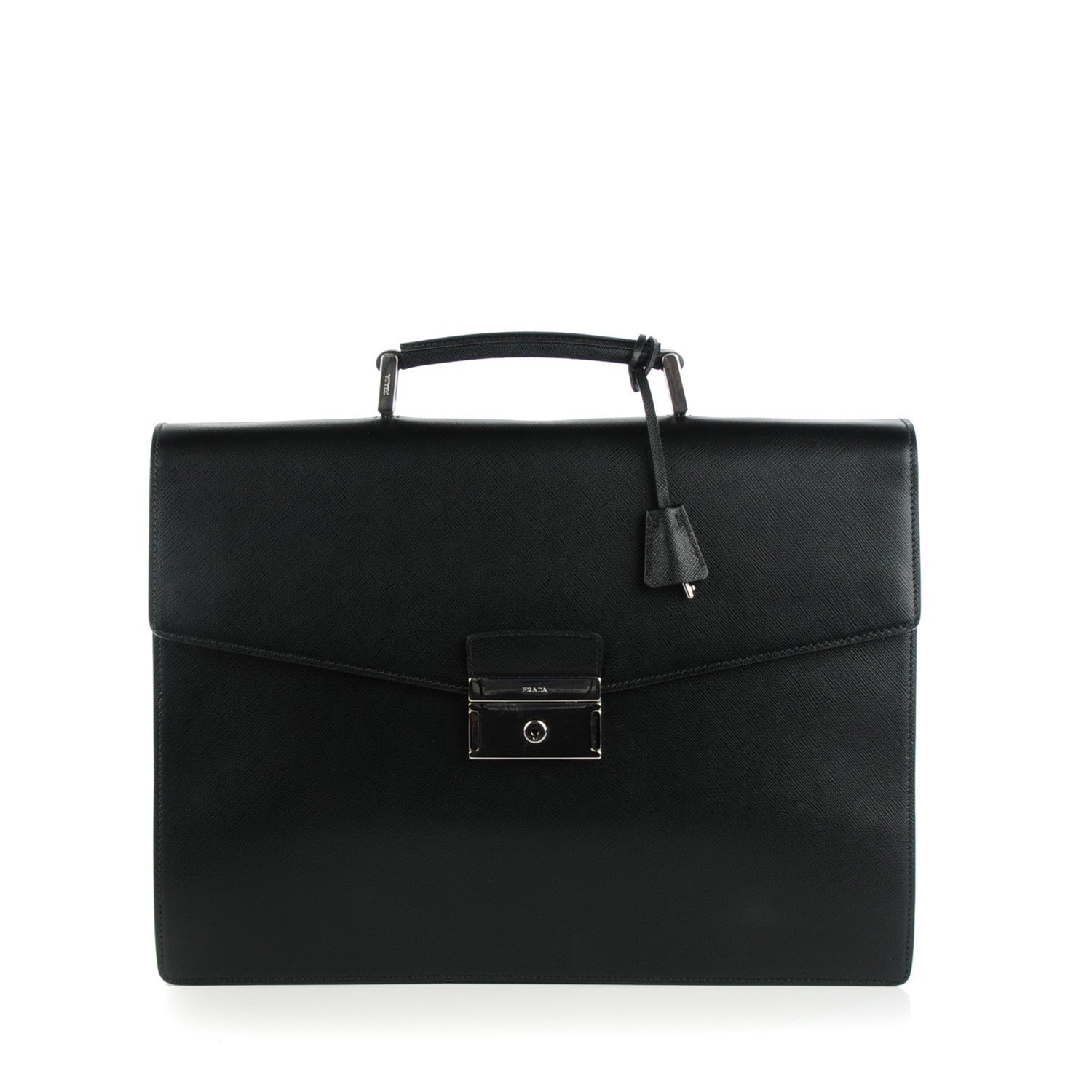 Prada Saffiano Briefcase Nero Black 1 of 9