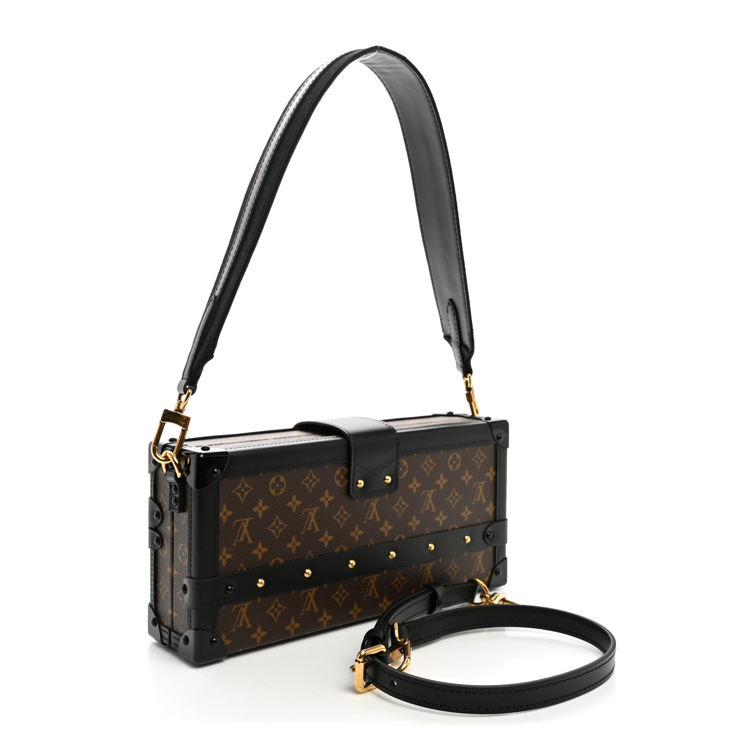 Louis Vuitton Monogram Petite Malle East West Black 3 of 9