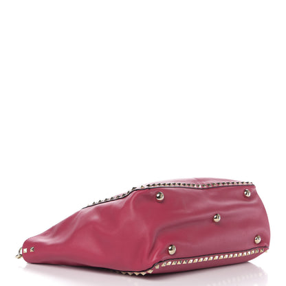 Valentino Garavani Vitello Medium Rockstud Tote Cyclamin 3 of 8