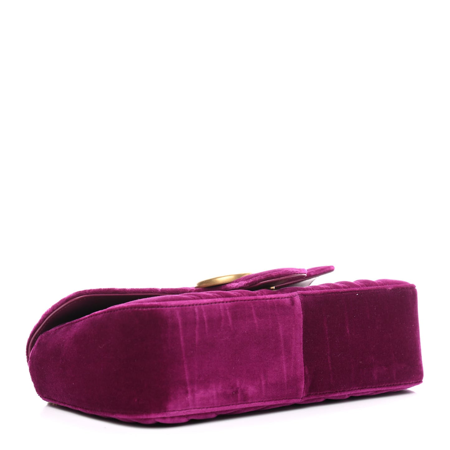 Velvet Matelasse Small GG Marmont Shoulder Bag Fuchsia Violet Cyclamen